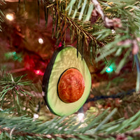 Sliced Avocado with Pit Christmas Ornament Food Tree Decoration