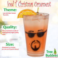 Iced T Ornament Funny Rapper & Actor Inspired Resin Glass of Iced Tea