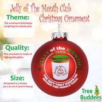 Jelly of The Month Club Red Glass Christmas Ornament