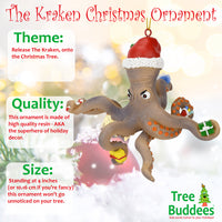 Christmas Kraken Sea Creature Ornament Octopus / Giant Squid