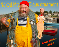 Naked Mrs. Claus Funny Nude Christmas Ornament Decoration