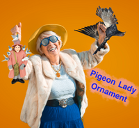 NYC Central Park Bird Pigeon Lady Christmas Ornament