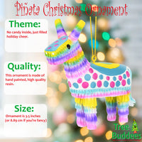 Colorful Donkey Party Piñata Christmas Ornament