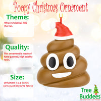 Poopy Christmas Funny Poop Ornament