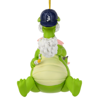 Puffin The Magic Dragon Funny Green Dragon Smoking Ornament