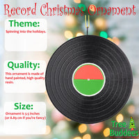 Personalizable Record Turntable Music Christmas Ornament