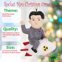 Funny Rocket Man Christmas Ornament
