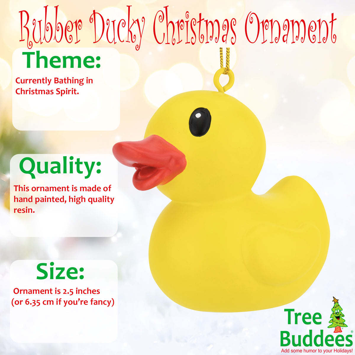 rubber duck christmas tree topper Fun Rubber Ducky Christmas Ornament
