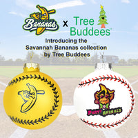 
              Tree Buddees x Party Animals Baseball 3D Shaped Glass Christmas Ornament
            