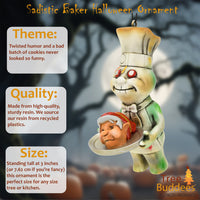 Sadistic Zombie Baker Halloween / Christmas Decoration Funny Dark Humor Ornament