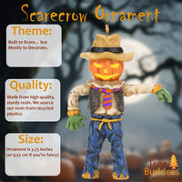 Pumpkin Head Scarecrow Halloween Ornament