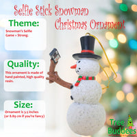 Selfie Stick Snowman™ Christmas Ornament