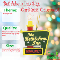 No Vacancy at The Bethlehem Inn Sign / No Room in The Inn Funny Ornaments