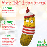 Where's Pickle? Funny Hiding Pickles Christmas Ornament Tradition