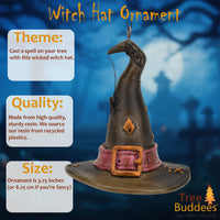 Witch Hat with Spider Halloween Ornament