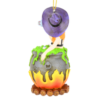 Witches Hot Tub Halloween Ornament Witch Drinking in Cauldron