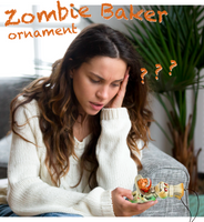 Sadistic Zombie Baker Halloween / Christmas Decoration Funny Dark Humor Ornament