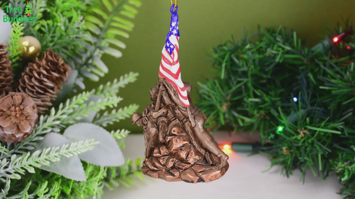 US WWII War Memorial Iwo Jima Statue World War II Christmas
