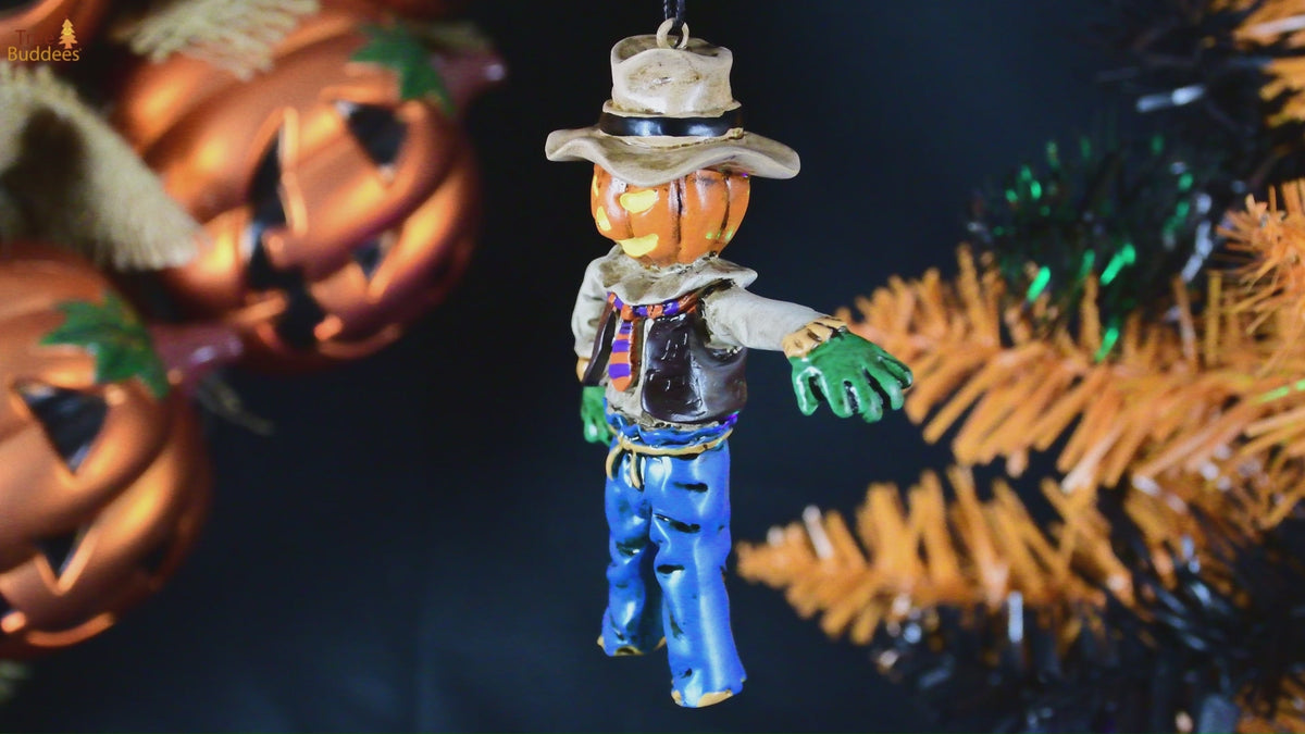 Pumpkin Head Scarecrow Halloween Ornament| Tree Buddees