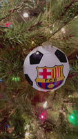 Tree Buddees x FC Barcelona Futbol Barça Glass Soccer Ball Ornament