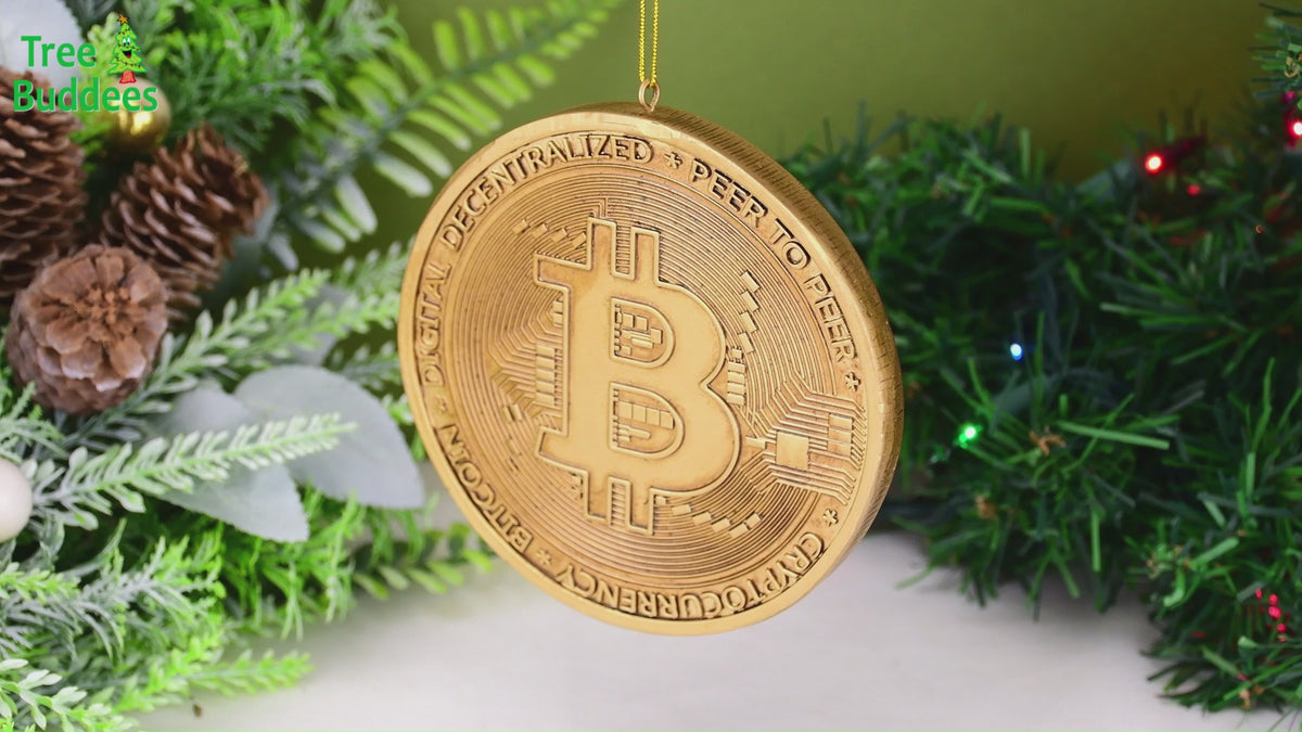 Bitcoin Christmas Ornament Cryptocurrency Money Ornaments| Tree
