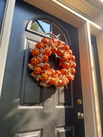 Jack-O-Lantern Pumpkin Halloween Wreath Decoration