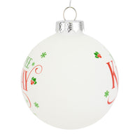 Yippee Ki Yay Funny Saying Glass Christmas Ornaments