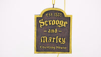 A Christmas Carol Scrooge & Marley Counting House Sign Ornament