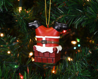 santa claus stuck in the chimney