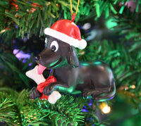 black lab christmas ornament
