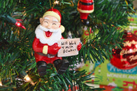 funny santa ornament