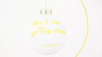 pee in snow glass ornaments