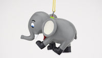 Learning to Skate Cute Elephant Ice Skating Christmas Ornament