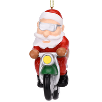 Santa riding a motorcycle