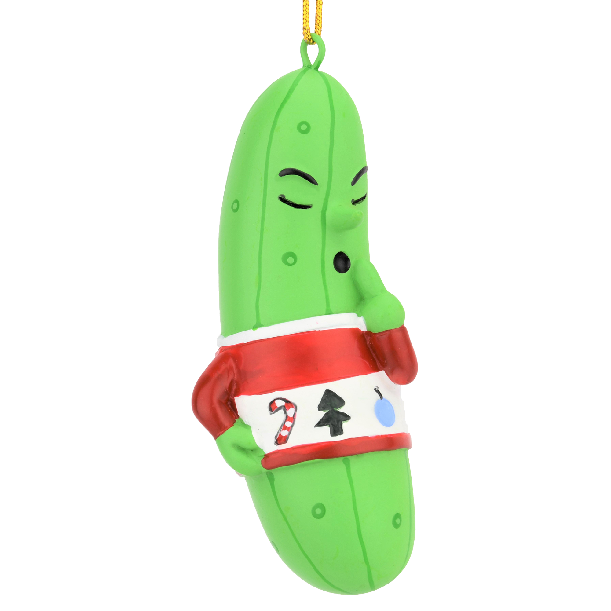 hiding pickle Christmas tree ornament