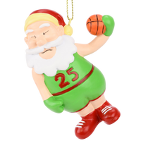 Santa playing basketball