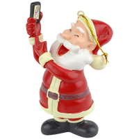 selfie santa ornament