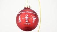 Wine Opener Holiday Workout Funny Glass Christmas Ornament