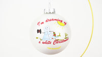 I'm Dreaming of a White Christmas Funny Snowman Melting Glass Ornament