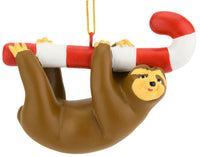 sloth christmas ornament