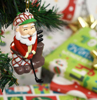 santa golfer ornament