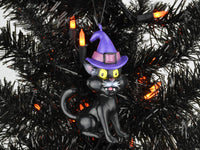 black cat halloween ornament