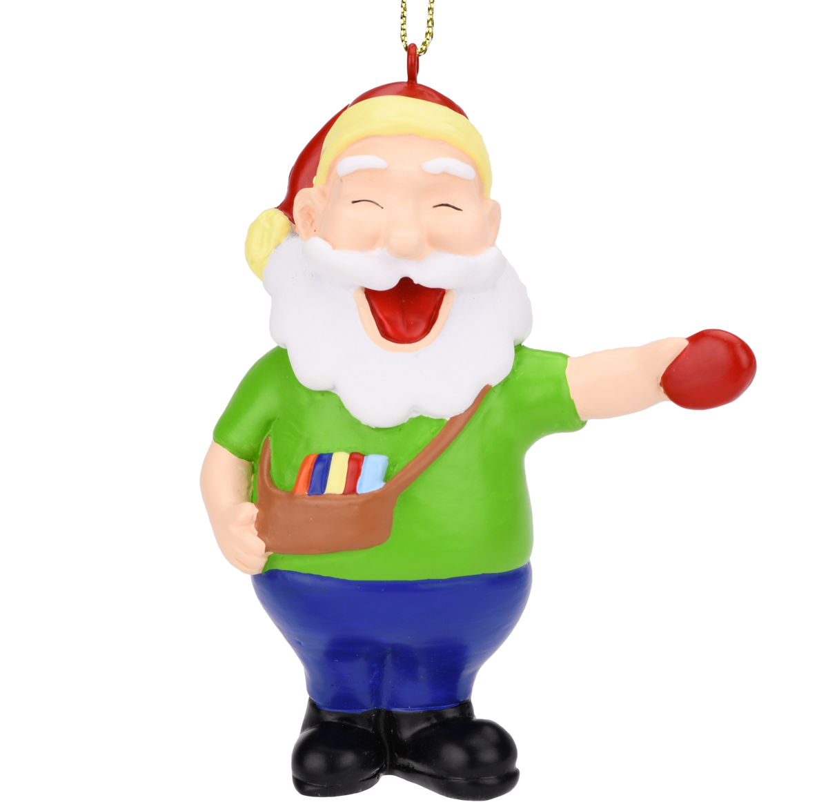 Santa Frisbee Disc Golf Christmas Ornament 2 Piece Set Tree Buddees