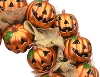 Jack-O-Lantern Pumpkin Halloween Wreath Decoration