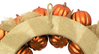Jack-O-Lantern Pumpkin Halloween Wreath Decoration
