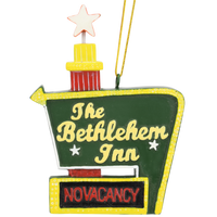 No Vacancy at The Bethlehem Inn Sign / No Room in The Inn Funny Ornaments