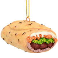 Burrito Wrapped in Tin Foil Food Christmas Ornament