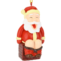 funny santa christmas ornaments