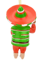 Fiesta Santa Christmas Ornament