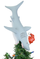 Great White Shark Christmas Tree Topper - Large 10"